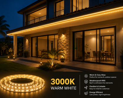 SMD 60 LED Strip Light - 3000K Warm White
