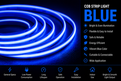 COB 320 LED Strip Light - Blue (5 Mtr)