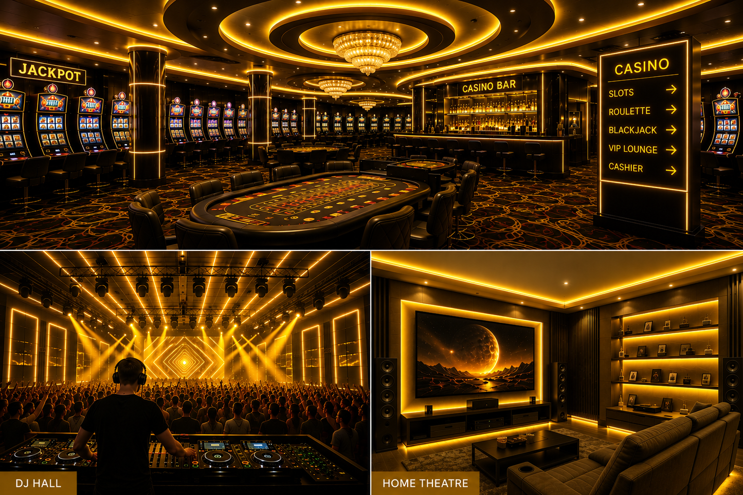 SMD 120 LED Strip Light - Golden Yellow (5 Mtr)