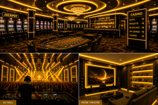 SMD 120 LED Strip Light - Golden Yellow (5 Mtr)