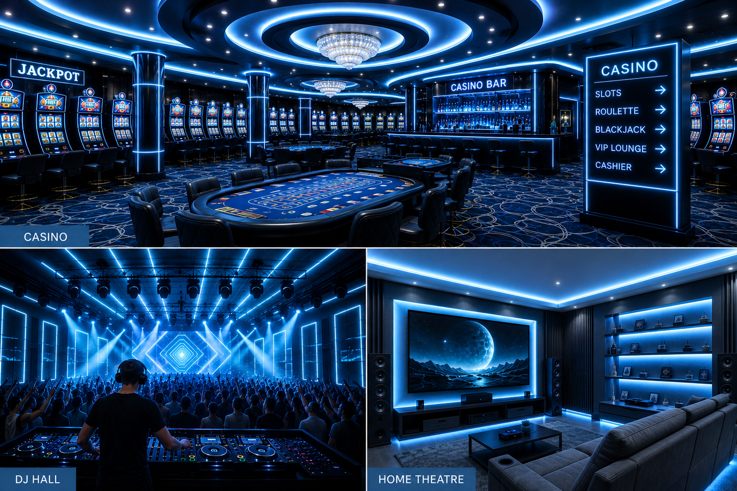 SMD 120 LED Strip Light - Ice Blue (5 Mtr)