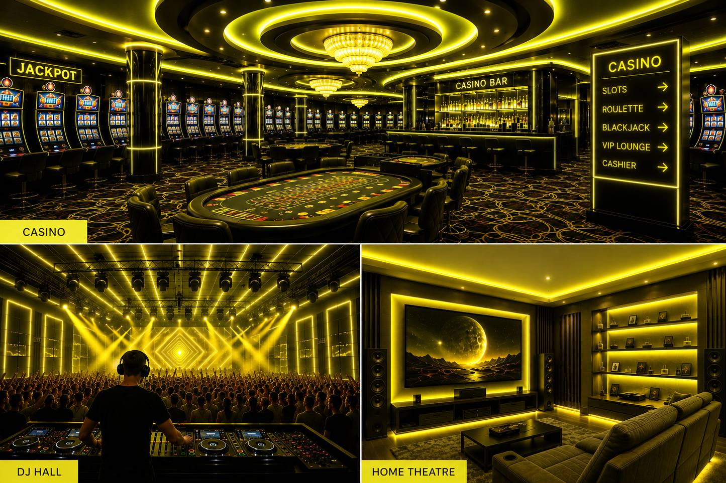 SMD 120 LED Strip Light - Lemon Yellow (5 Mtr)