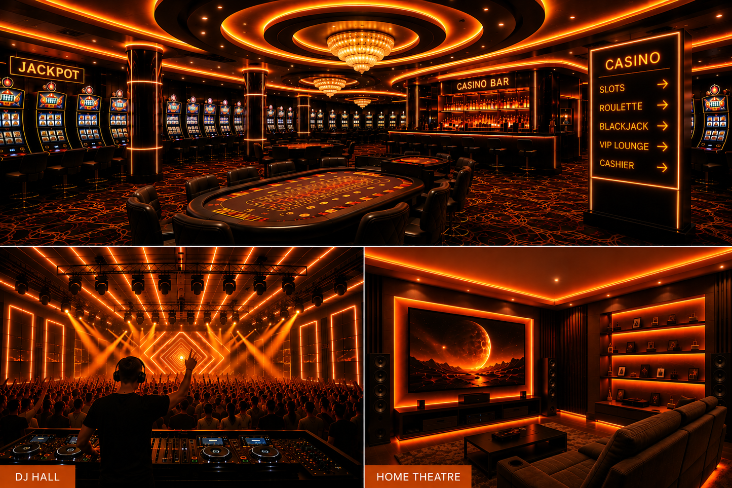 SMD 120 LED Strip Light - Orange (5 Mtr)