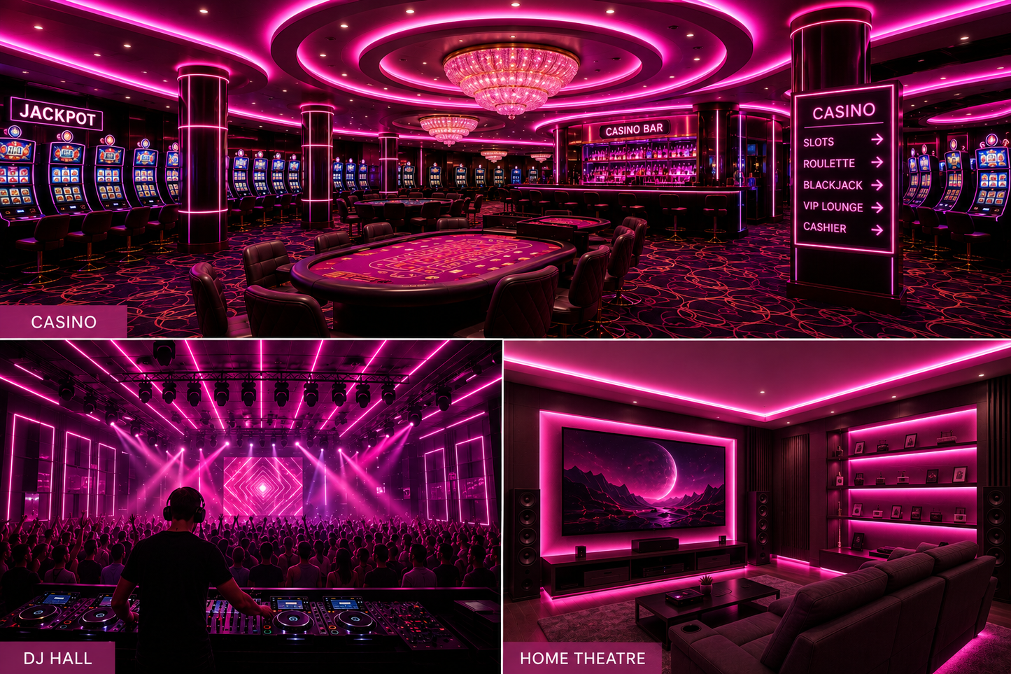 SMD 120 LED Strip Light - Pink (5 Mtr)