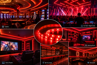 SMD 120 LED Strip Light - Red (5 Mtr)